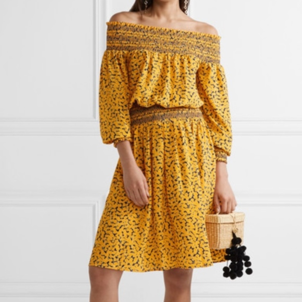 Michael Kors Finley Off-The-Shoulder Peasant Dress